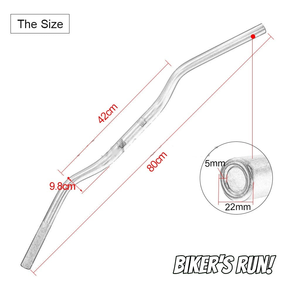 CNC Aluminum 22mm Handlebar for On Road or Off Road Motorcycle Yamaha Honda Suzuki Kawasaki KTM Ducati BMW & More Street Bike/Dirt Bike 7/8 inch Handle Bar With Cross Bar
