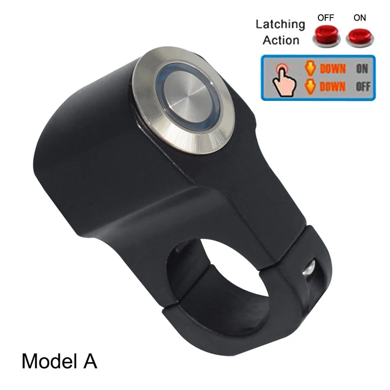 Backlit 1" Handlebar 24.5mm or 7/8" Handlebar 22mm Momentary Self Return or Latch Switches
