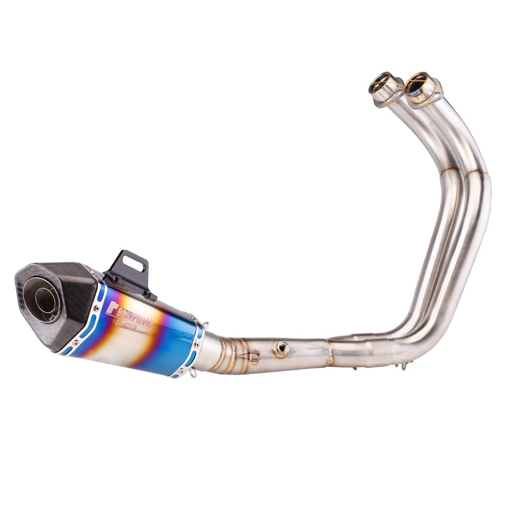 Complete Motorcycle Exhaust System For Yamaha MT07 & FZ07, MT-07 2014-2019, with muffler XSR 700, 2018, 2016, 2017, 2018