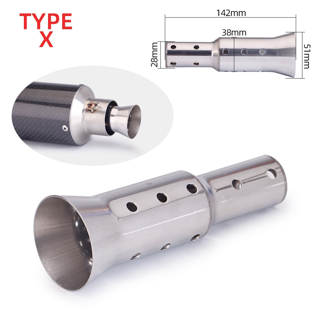 Exhaust Inlet db Killer for Universal Motorcycle Exhaust Muffler 51mm to 60mm Slip-on
