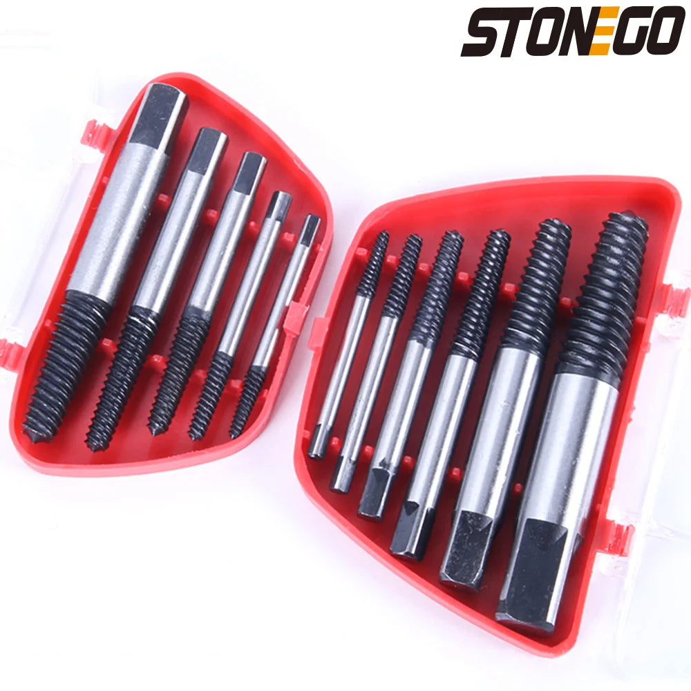 Easy-Out Bolt Extractor 5PCS/6PCS Broken Damaged Screw/Bolt Extractor Drill Bit Set Carbon Steel Double Side Screw Pull Center Drill Bits