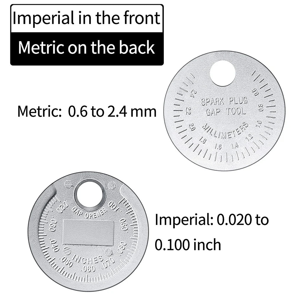 Spark Plug Gap Tool/Gapper Gauge Scaled from .020Inch to .100Inch or 0.6 - 2.4mm