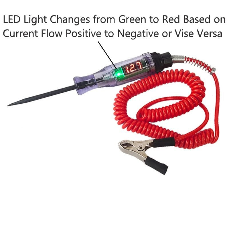 TEST LIGHT WITH VOLTMETER 3V to 24V DC Voltage Circuit Tester TWO TOOLS in ONE!