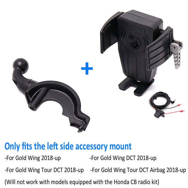 Motorcycle Wireless Charging GPS Phone Holder Navigation Bracket For HONDA GoldWing GL 1800 F6B GL1800 DCT 2018 - 2021