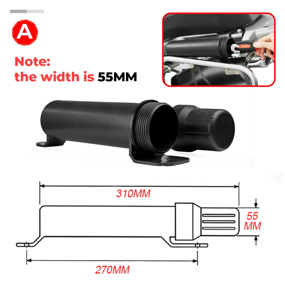 KEMiMOTO Universal Motorcycle Tool Tube Accessories Waterproof Storage Box For BMW For Honda For YAMAHA For Kawasaki