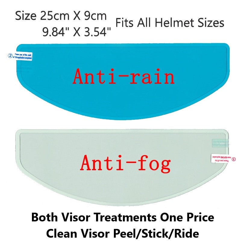 Motorcycle Helmet Anti-Rain and Anti-Fog Visor Treatment Updated