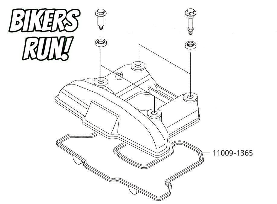 Kawasaki KLR650 Valve Cover Gasket OEM PT# 11009-1365 Fits Kawasaki KLR650 KLR 650 1990-2017