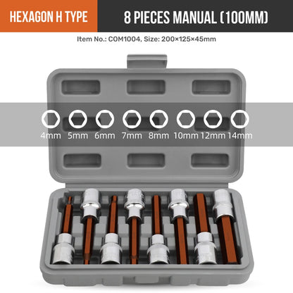 Allen Hex & TorX Socket Bit S2 1/2 Driver Extra Long or Short Socket Wrench