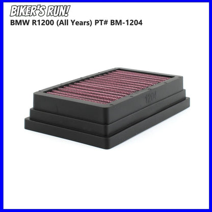 Biker's Run Hi-Flow Air Filter BMW HEX HEAD & CAM HEAD / R nine T / R1200GS/GSA / R1200R / R1200RT / HP2