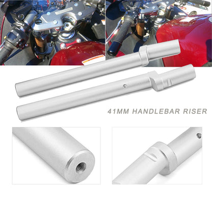 Suzuki Hayabusa Riser Handlebar GSX-R 1300 2008-2023 CNC Billet Aluminum 41mm Handlebar Riser 12mm Pull Back