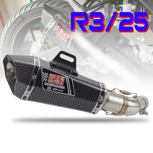 Slip-on Exhaust for Yamaha R3 YZF R25 250 300 MT03 51mm Slip-on Exhaust Middle Link Pipe Muffler Yoshimura Silencer System & DB Killer