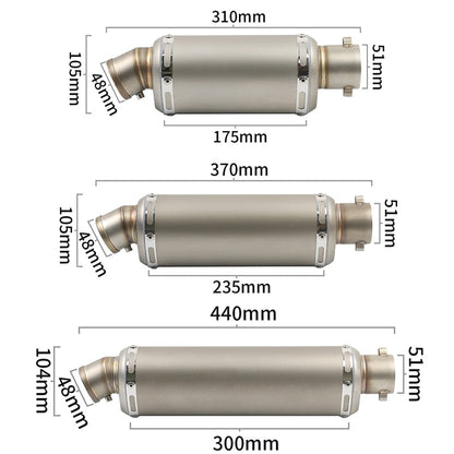 Universal Motorcycle Exhaust Muffler for 100cc-1000cc ATV, Motorcycle 51mm Muffer