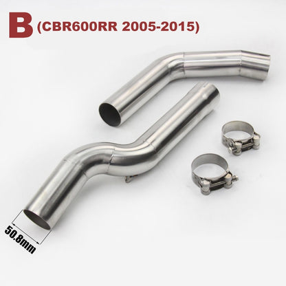 Honda CBR600RR F5 2003 2004 2005-2015 CBR1000RR 2004-2007 Exhaust Middle Link Pipe Carbon Fiber Muffler DB Killer Catalyst