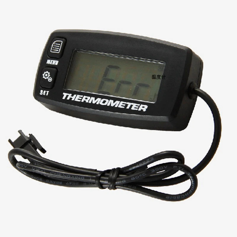 Digital LCD Engine Temperature Gauge With Over Temperature Alert for Motorcycle Dirtbike ATV & More