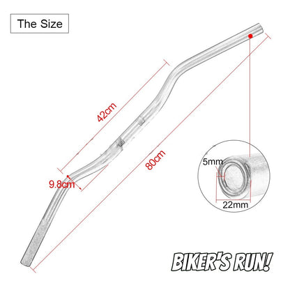 CNC Aluminum 22mm Handlebar for On Road or  Off Road Motorcycle Yamaha Honda Suzuki Kawasaki KTM Ducati BMW & More Street Bike/Dirt Bike 7/8 inch Handle Bar With Cross Bar