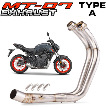 Complete Motorcycle Exhaust System For Yamaha MT07 & FZ07,  MT-07 2014-2019, with muffler XSR 700, 2018, 2016, 2017, 2018