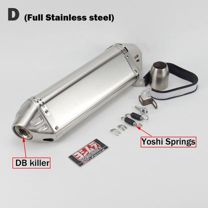 Motorcycle Exhaust Muffler Yoshimura Escape Moto Stainless Steel & Carbon Fiber With DB Killer for All Makes & Models with 51mm  Exhaust Pipe