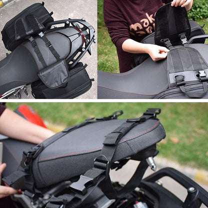 Motorcycle Waterproof Travel Pannier Bags Suitcase Saddlebags + One Pair of Rain Covers