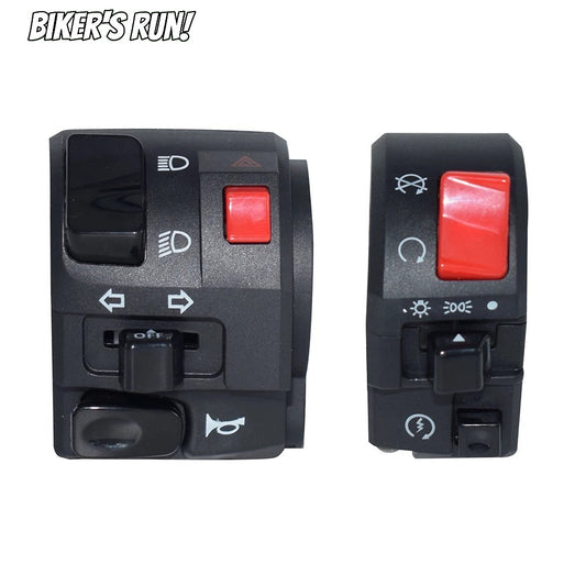 Replacement Handlebar Switch 7/8" 22mm Motorcycle Full Switches Motorbike Handlebar Controller Switch Generic