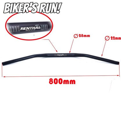 Renthal 1 1/8" 28mm Fat Bar Offroad MX Yamaha Honda Suzuki Kawasaki KTM & More 1 1/8" Fat Bar (28mm X 800mm) 31.5" Handlebar MX Bike Dirt Bike