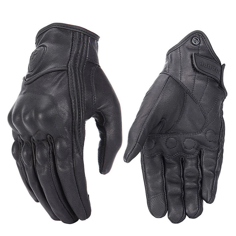 Biker's Run Pro12 Retro / Cruiser Leather Cruiser Motorcycle Gloves