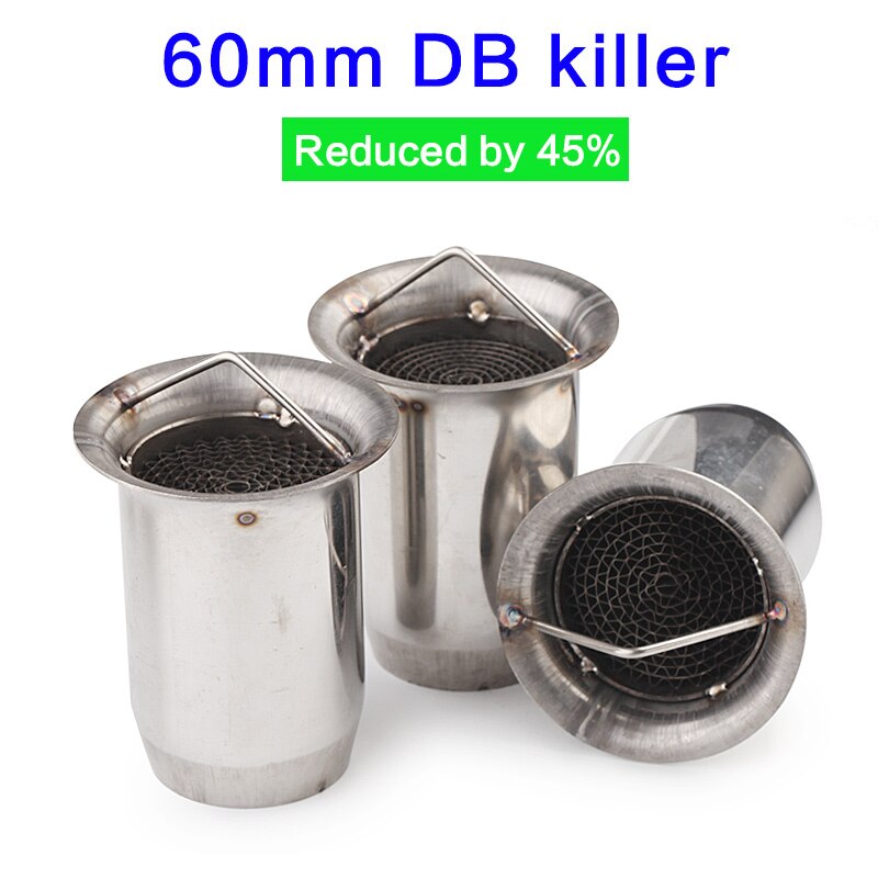 Exhaust Inlet db Killer for Universal Motorcycle Exhaust Muffler 51mm  to 60mm Slip-on