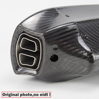 Ninja H2 Slip-on Muffler & Link Pipe with Heat Shield Carbon Fiber Exhaust for Kawasaki Ninja H2