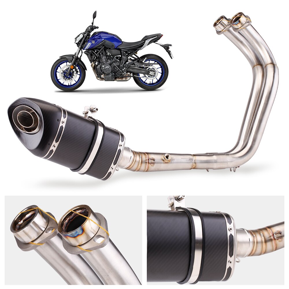 Complete Motorcycle Exhaust System For Yamaha MT07 & FZ07,  MT-07 2014-2019, with muffler XSR 700, 2018, 2016, 2017, 2018