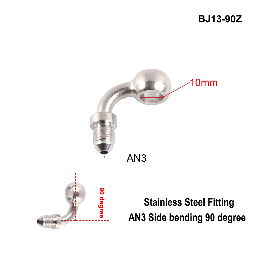 Stainless Steel AN3 Motorcycle Motorcycle Hydraulic Brake Fitting