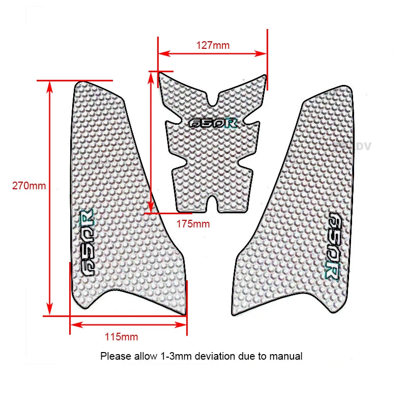 Anti-Slip Fuel Tank Pad Protection For HONDA CBR650R