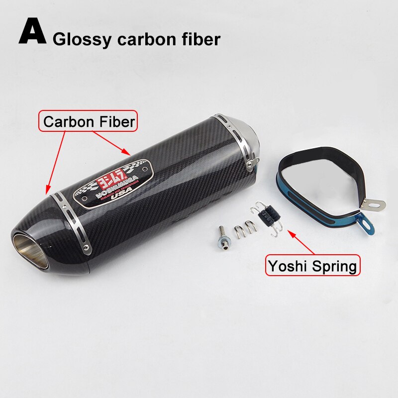 Carbon Fiber Muffler Exhaust R77 By Escape Moto for Z900 cbr1000 z1000 RC390 zx6r GSXR750 K7 K8 MT07 51mm Universal Motorcycle Exhaust