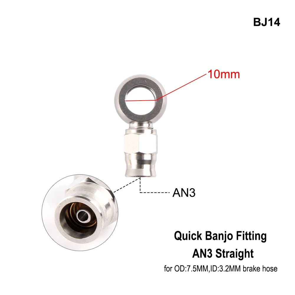 Stainless Steel AN3 Motorcycle Motorcycle Hydraulic Brake Fitting