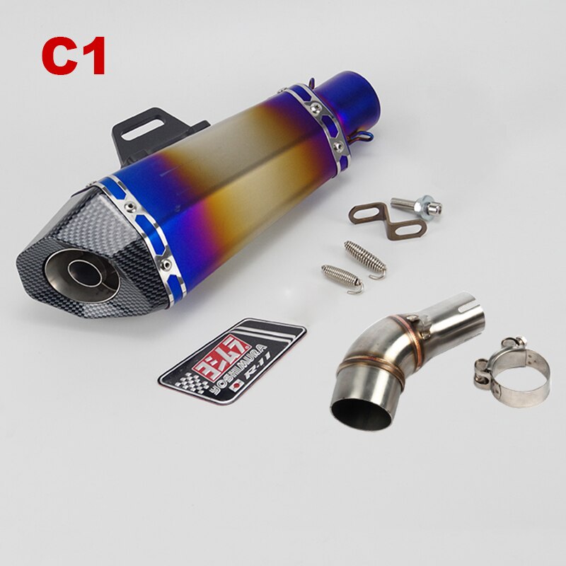 Slip-on Exhaust for Yamaha R3 YZF R25 250 300 MT03 51mm Slip-on Exhaust Middle Link Pipe Muffler Yoshimura Silencer System & DB Killer