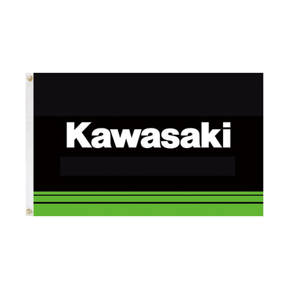 HUGE Kawasaki Flag Up To 4 Feet X 6 Feet / 120cm X 180cm Printed Racing Flag Various Sizes & Styles