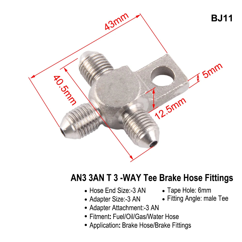 Stainless Steel AN3 Motorcycle Motorcycle Hydraulic Brake Fitting
