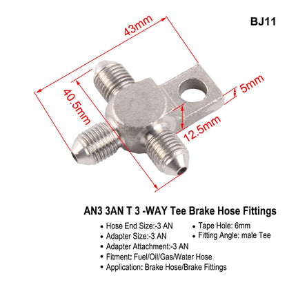 Stainless Steel AN3 Motorcycle Motorcycle Hydraulic Brake Fitting