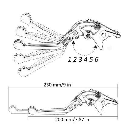 Motorcycle Adjustable Handles Lever Short & Long Brake Clutch Levers For Honda CB650R CB650F CB650R CBR650R 2014-2023