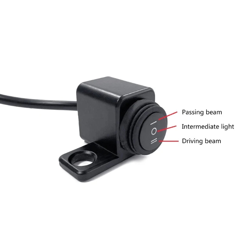 2-Way or 3-Way Handlebar Button Switch Universal Motorcycle Waterproof On/Off Switch for Left or Right