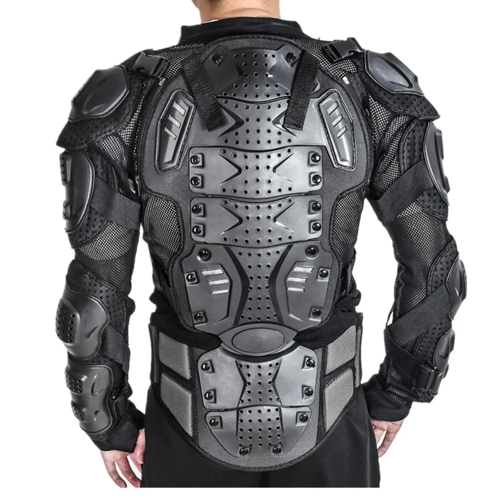 WOSAWE Motorcycle Jacket Men Full Body Armor Jacket Motocross Racing Protective Gear Back Chest Butt Shoulder Elbow Knee Protection