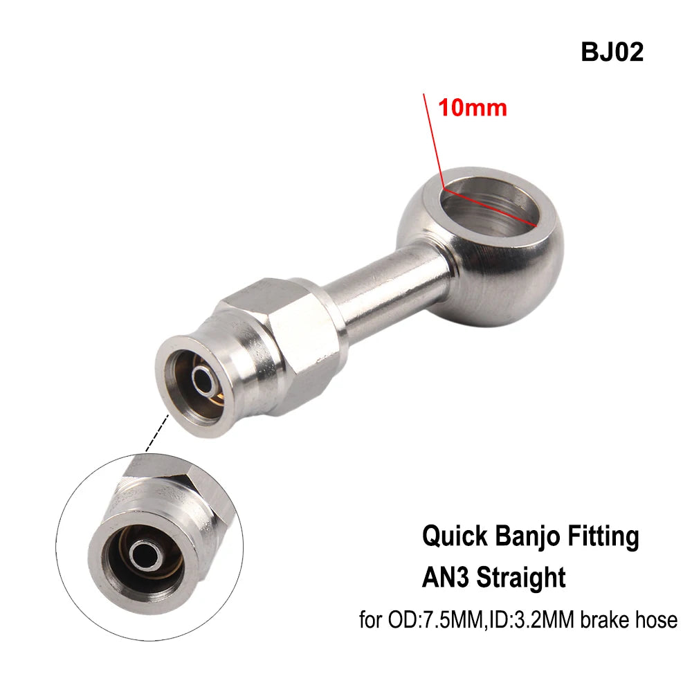 Stainless Steel AN3 Motorcycle Motorcycle Hydraulic Brake Fitting