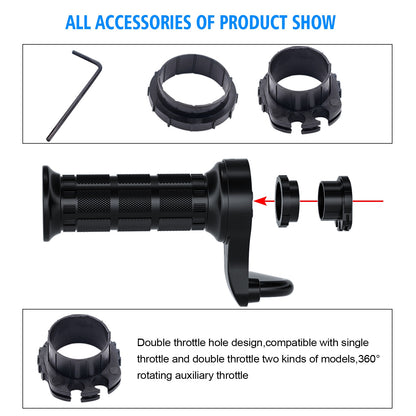 Heated Grips Adjustable Temperature With Digital Voltage Display & USB Charge Port