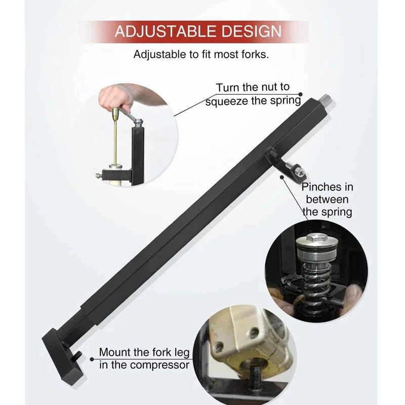Motorcycle Fork Spring Compressor Tool for Most Closed Cartridge and O ...