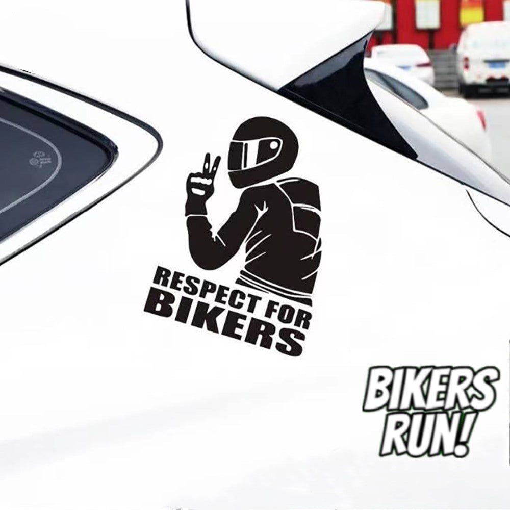 RESPECT FOR BIKERS Truck/Car Sticker 3D Reflective Stickers Decals