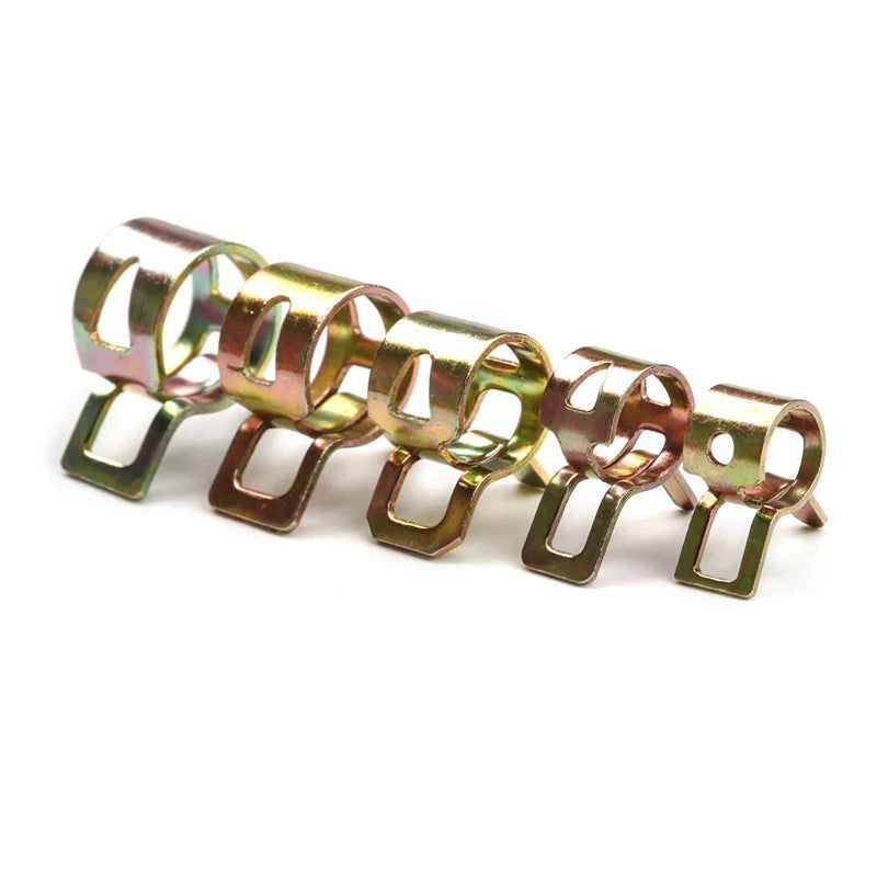 70/100/155PCS Fuel, Vacuum, Coolant, Oil Hose Spring Clips Tube Clamp Fastener