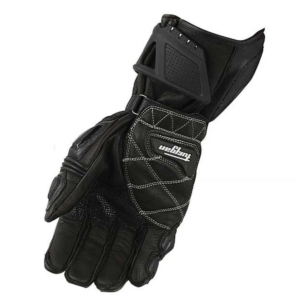 Leather Gauntlet Motorcycle Gloves