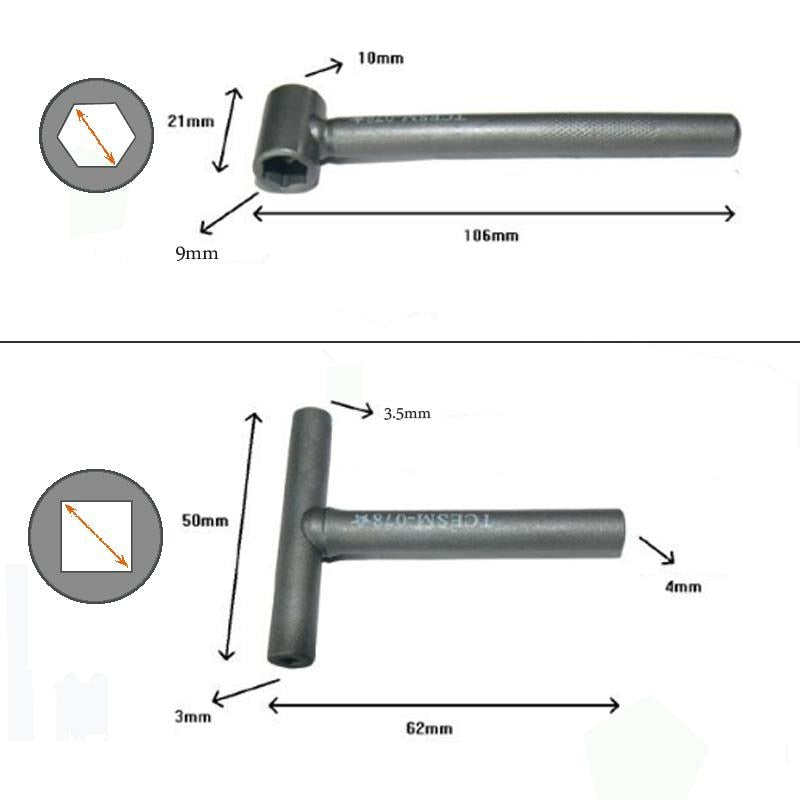 Motorcycle Engine Valve Screw Adjusting Spanner Tool / Feeler Gauge & Valve Clearance Adjustment Tools