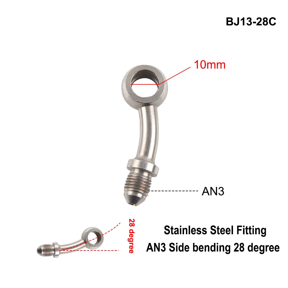 Stainless Steel AN3 Motorcycle Motorcycle Hydraulic Brake Fitting