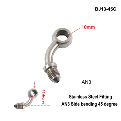 Stainless Steel AN3 Motorcycle Motorcycle Hydraulic Brake Fitting