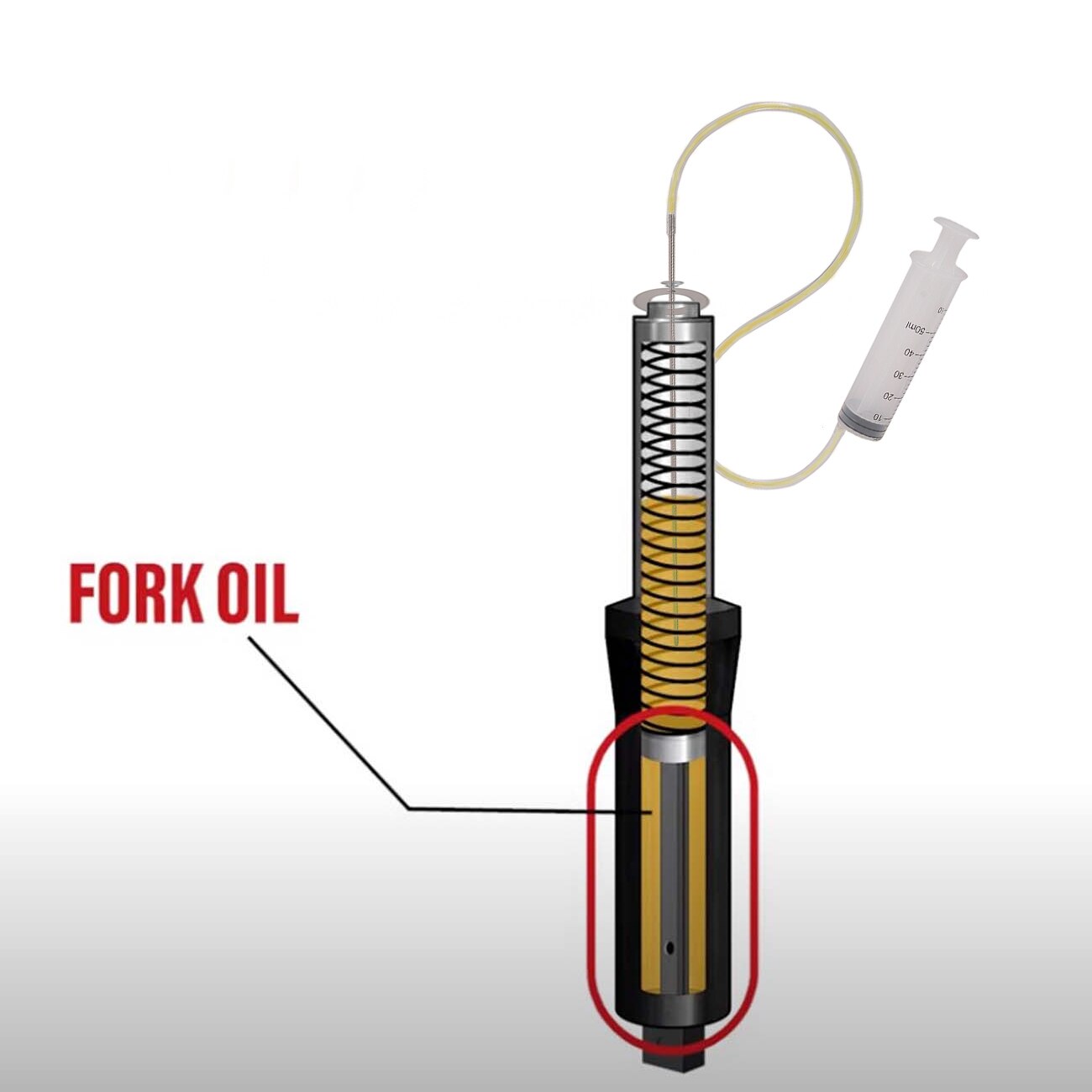 Fork Oil Level Gauge With Syringe Tool – Universal Motorcycle Motorbike Tool