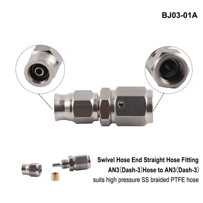 Stainless Steel AN3 Motorcycle Motorcycle Hydraulic Brake Fitting